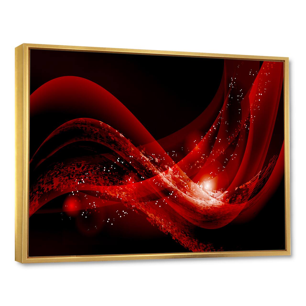 Designart - Dark Red Vector Illustration - Abstract Framed Canvas art print